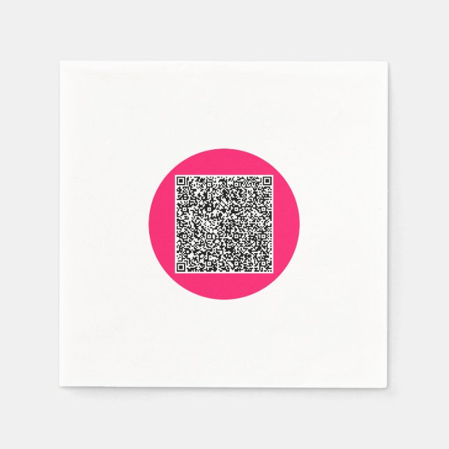 Ihre QR-Code-Scan-Informationen Personalisiertes P Serviette (Vorderseite)