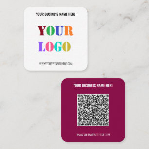 Ihre QR-Code-Visitenkarte für benutzerdefinierten Quadratische Visitenkarte