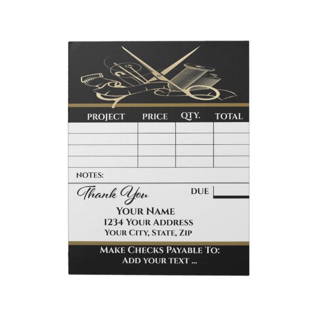 Ihre Rechnung Notizblock (Rotiert)