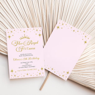 Ihre Royal Fivity Gold Princess 5. Geburtstag Einladung