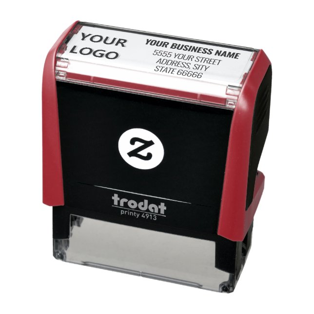 Ihre Rücksendeadresse mit Logo Personalisierte Bri Permastempel (Produkt)