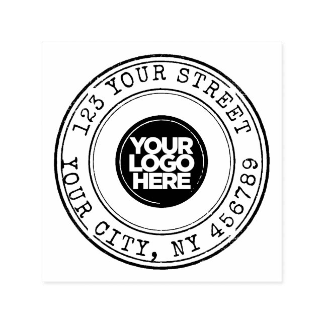 Ihre Rücksendeadresse-Rundschreiben Permastempel (Design)