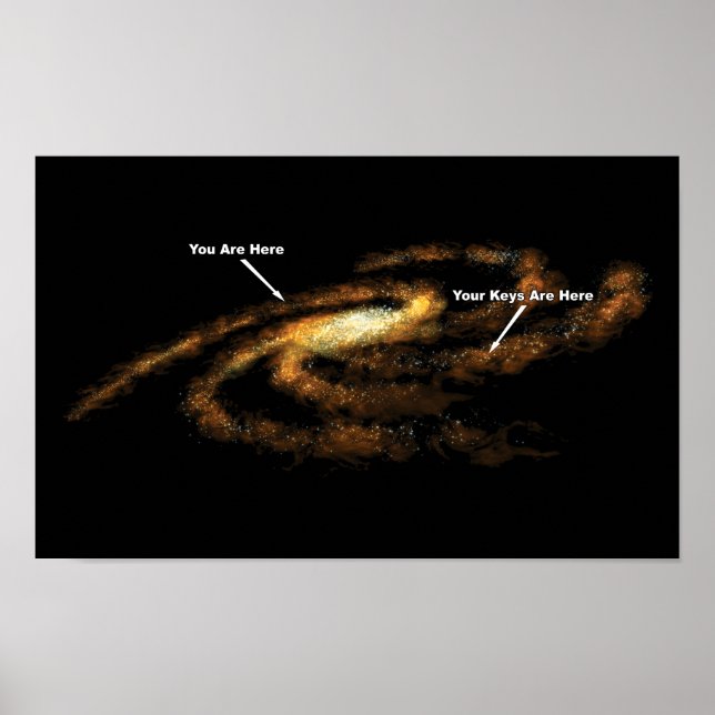 Ihre Schlüssel sind hier Milchstraße Galaxie Poster (Vorne)