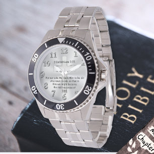IHRE SCRIPTURE christliche Uhr für Männer oder