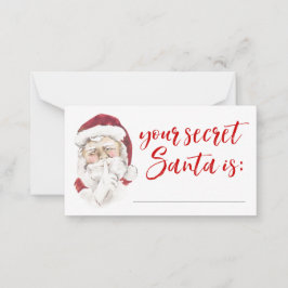 Ihre Secret Santa Gift Exchange Raffekarte Mitteilungskarte