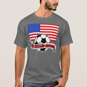 IHRE "SOCCER" mit amerikanischer Flagge und Ball T-Shirt