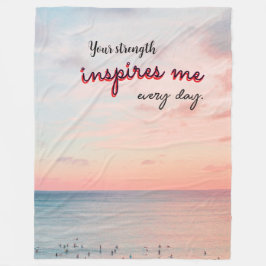 Ihre Stärke Inspiriere mir jeden Tag Fleecedecke