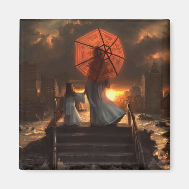 Ihre stille Silhouette Magnet (Vorne)