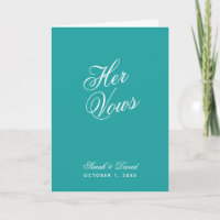 Ihre Stimme Aquamarin Hochzeit Vow Buch Einfache S