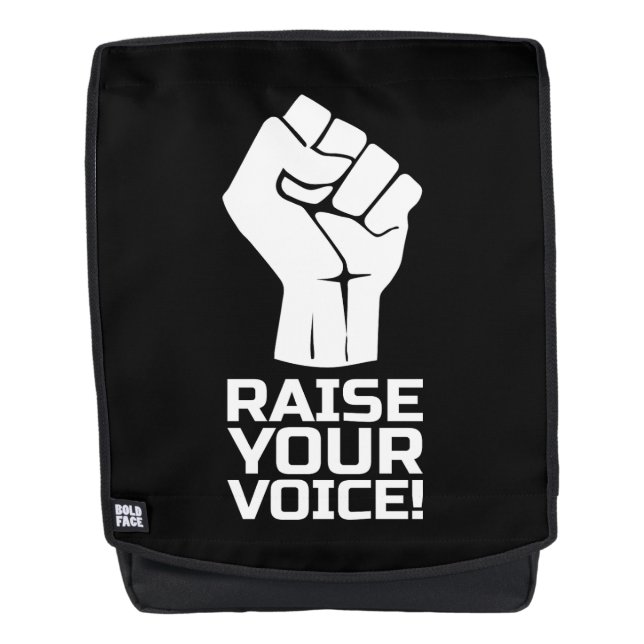 Ihre Stimme erheben 1 w Rucksack (Vorderseite)
