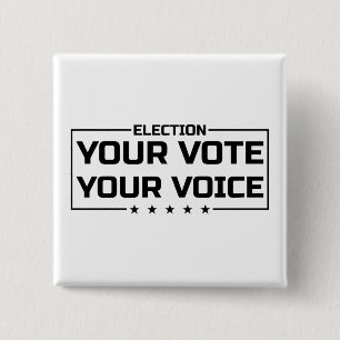 Ihre Stimme Ihr schwarzer Schriftart Button