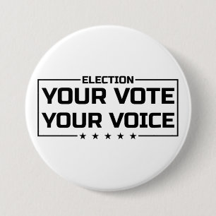 Ihre Stimme Ihr schwarzer Schriftart Button