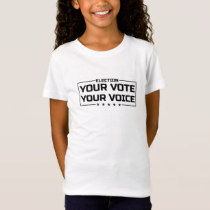 Ihre Stimme Ihr schwarzer Schriftart T-Shirt