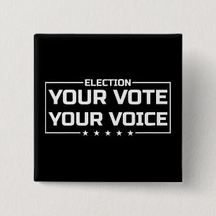 Ihre Stimme Ihr weißer Schriftart Button
