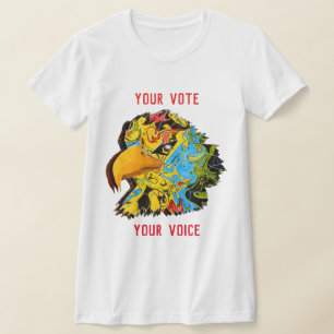 Ihre Stimme...Ihre Wahl Bunter Adler T-Shirt