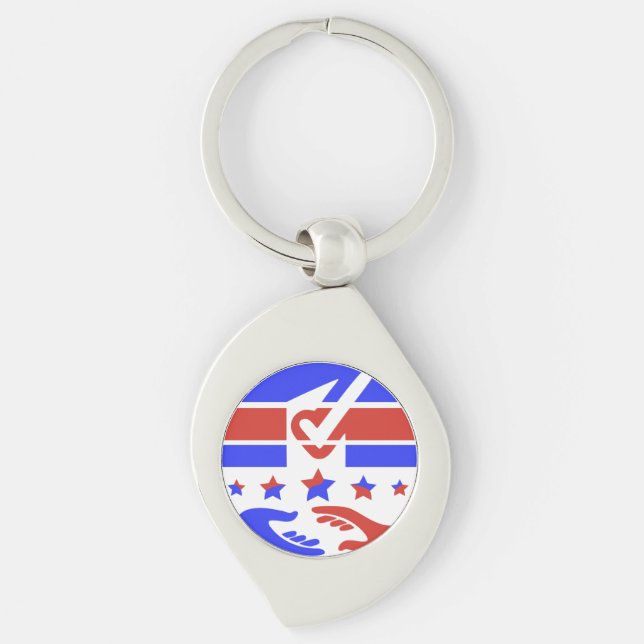 Ihre Stimme ist Ihre Stimme Schlüsselanhänger (Vorderseite)