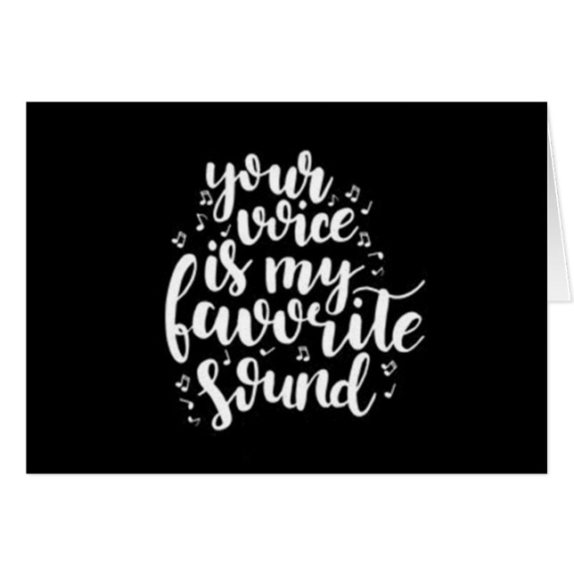 IHRE *STIMME* IST MEINE BELIEBTE JAHRESLIEBE (Vorderseite (Horizontal))