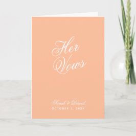 Ihre Stimme peach moderne Farbe Hochzeitswochenbuc Karte