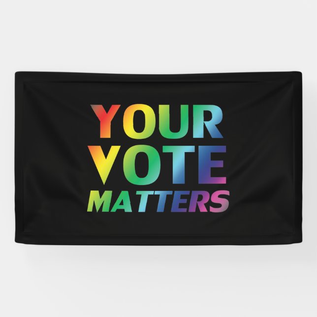 Ihre Stimme zählt - Stolz lgbtq lgbt Regenbogen sc Banner (Horizontal)
