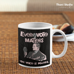 Ihre Stimme zählt Wahl Politische Rosa Gedruckt Kaffeetasse