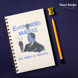 Ihre Stimme zählt Wahlen politisch blau gedruckt Notizblock