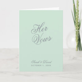Ihre Stimmen Minze Grünes einfaches Buch Hochzeit  Karte