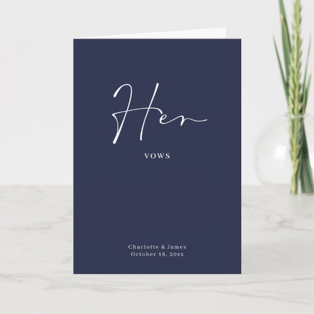Ihre Stimmkarte Minimalistisches Script blau Karte (Vorderseite)