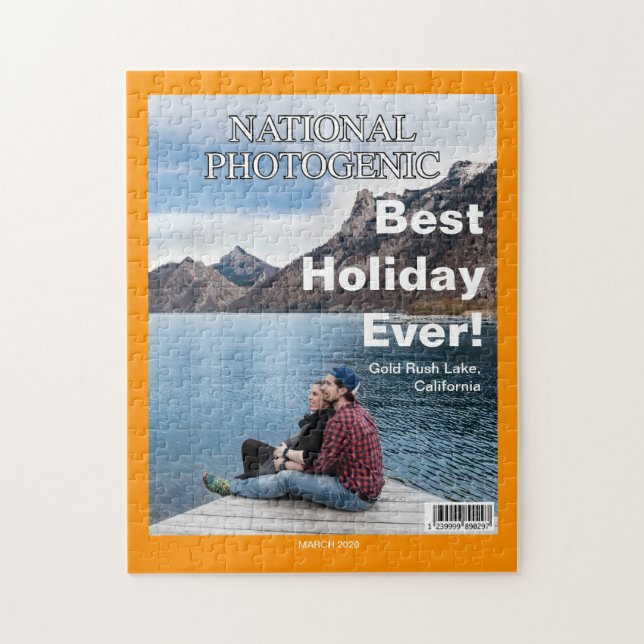 IHRE TEXT, FOTO, Fun Fake Naturmagazin Cover, Puzzle (Vertikal)