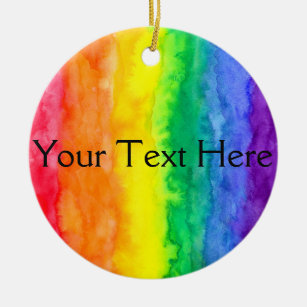 Ihre Text-hier Regenbogen-Wäsche-Kreis-Verzierung Keramikornament