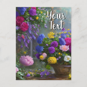 Ihre Text-Mixed-Blume 10 Stillleben-Vorlage Feiertagspostkarte