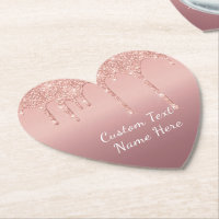 Ihre Text-Rose Gold-Blush-Glitzer Sparkeln-Tropfen