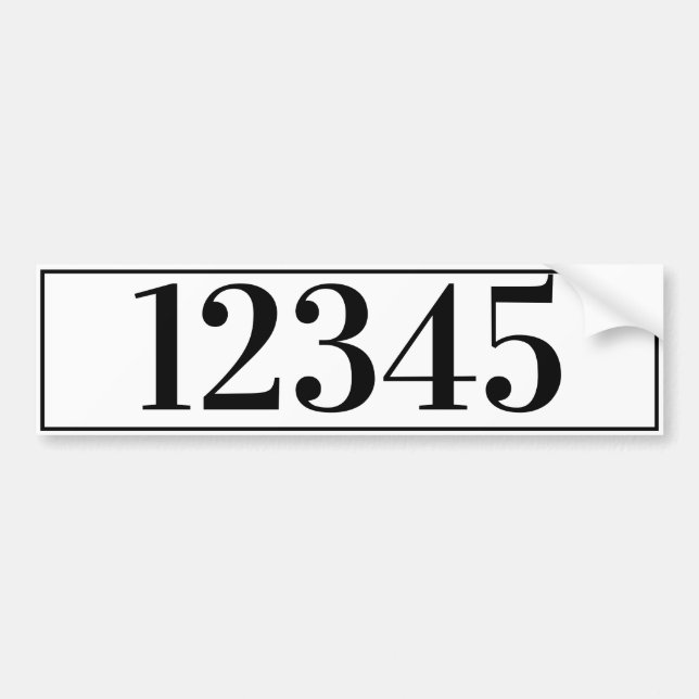 Ihre Text- und Farbhaus-, Büro- oder Postfachnumme Autoaufkleber (Vorne)