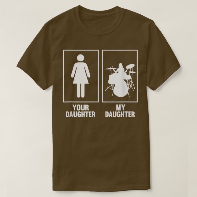 Ihre Tochter, mein Tochter Drummer T Shirt Rock N (Design vorne)