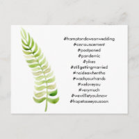 Ihre Top 12 Hashtags Green Fern Hochzeit verschobe