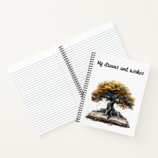 Ihre Träume mit "My Wishs" SpiralNotebook Notizbuch (Innenseite)
