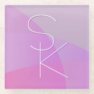 Ihre Überschneidungsinitiativen   Moderne rosa Geo Glasuntersetzer