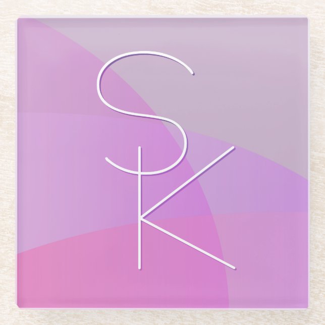 Ihre Überschneidungsinitiativen | Moderne rosa Geo Glasuntersetzer (Vorderseite)