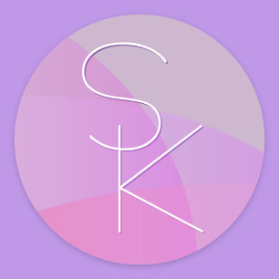 Ihre Überschneidungsinitiativen   Moderne rosa Geo Runder Aufkleber