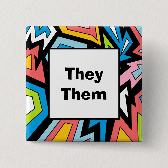 IHRE VERANSTALTUNG Queer Stolz Moderne Abstrakte K Button (Vorderseite)