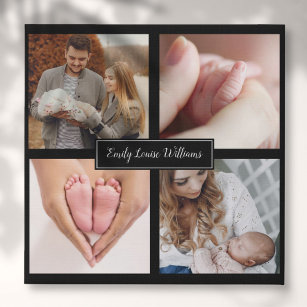 Ihre vier Lieblingsbaby-Foto-Collage Künstlicher Leinwanddruck