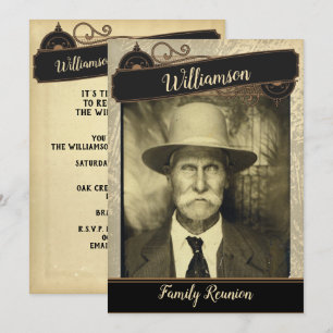 Ihre Vintage Foto-Familien-Wiedersehen-Ansammlung Einladung