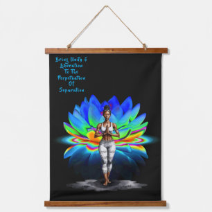 Ihre Weisheit Befreiung Holz Topped Wall Tapestry Wandteppich Mit Holzrahmen