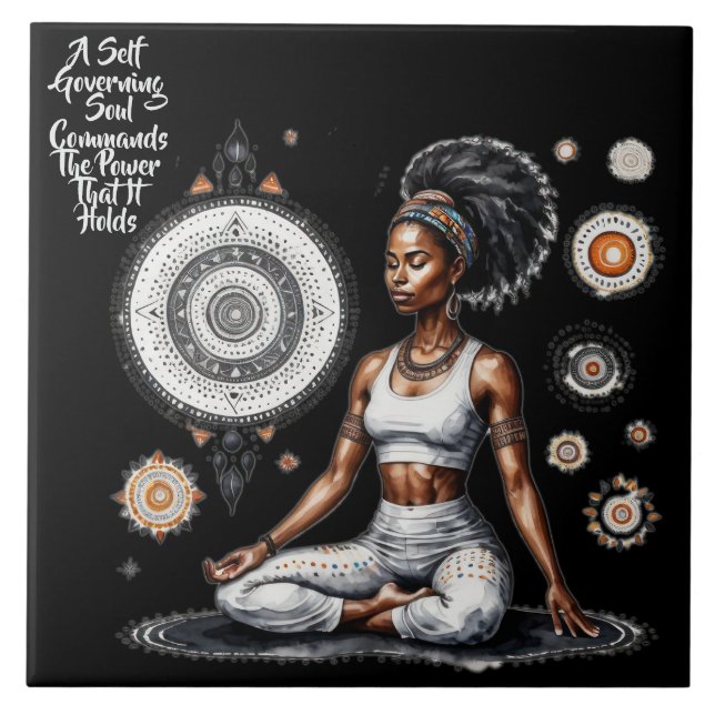 Ihre Weisheit selbst regiert Keramik Tile Fliese (Vorderseite)