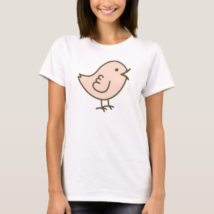Ihre wenig rosa Liebe-Vogel-vektorkunst T-Shirt