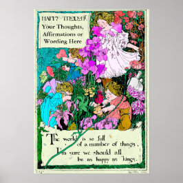 Ihre Worte auf einer wunderschönen Illustration au Poster