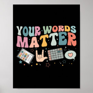 Ihre Worte Problem Speech Therapie Sprache Patholo Poster