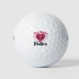 Ihre Worte sind wichtig für die SLP-Sprachpatholog Golfball