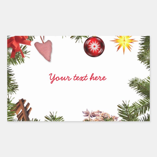 Ihre Wünsche Rechteckiger Aufkleber (Vorderseite)