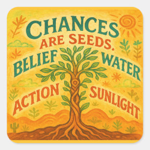 Ihre Ziele steigern Quadratischer Aufkleber