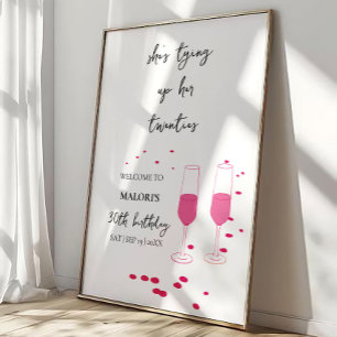 Ihre Zwanziger mit Rosé Champagner 30. Geburtstag Poster